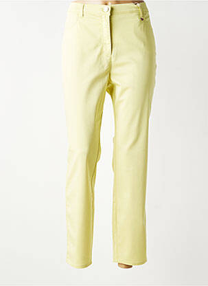 Pantalon 7/8 stretch taille normale jaune TONI femme