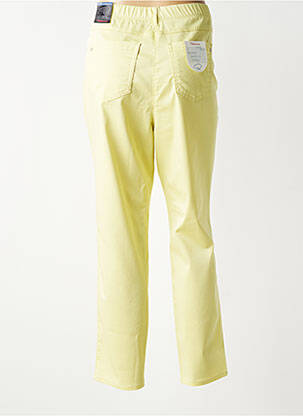 Pantalon 7/8 stretch taille normale jaune TONI femme