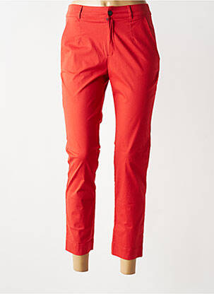 Pantalon chino tissage popeline taille haute rouge LA FIANCÉE femme