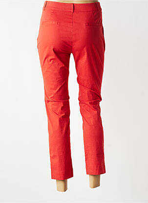 Pantalon chino tissage popeline taille haute rouge LA FIANCÉE femme