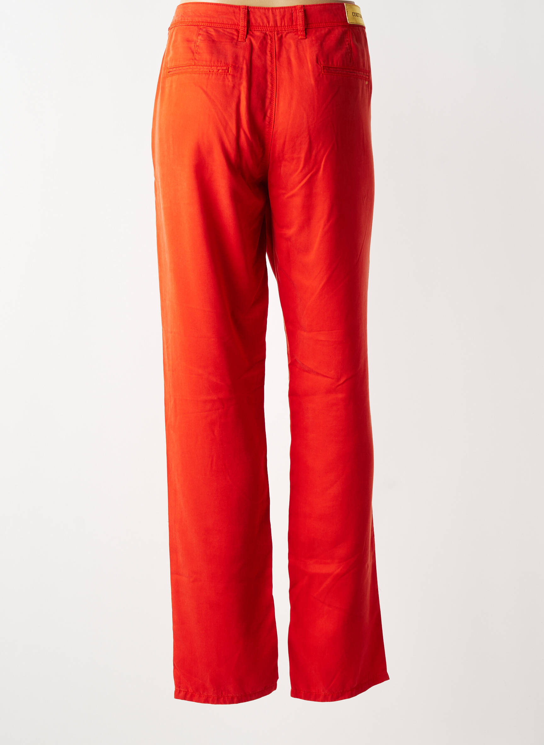 Pantalon chino stretch taille normale orange COUTURIST femme
