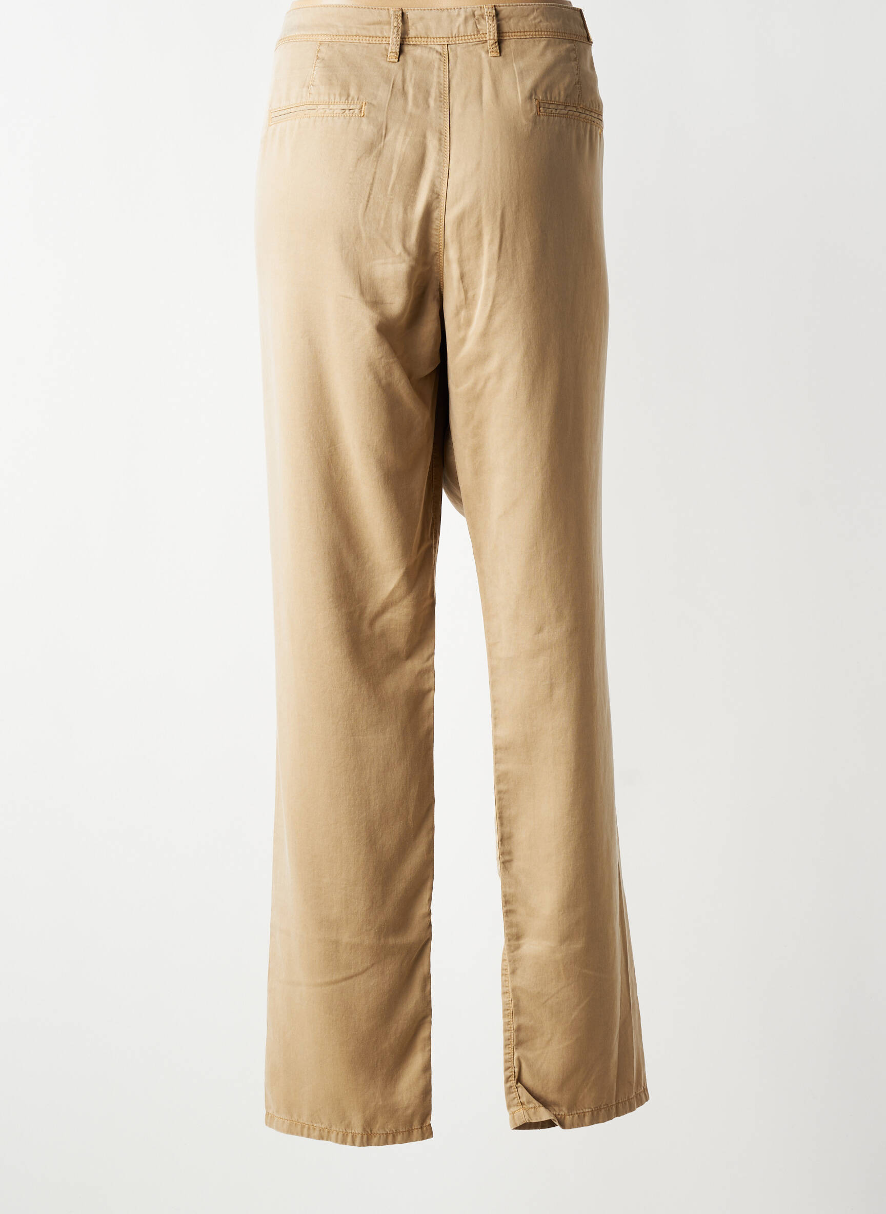Pantalon chino stretch taille normale beige COUTURIST femme