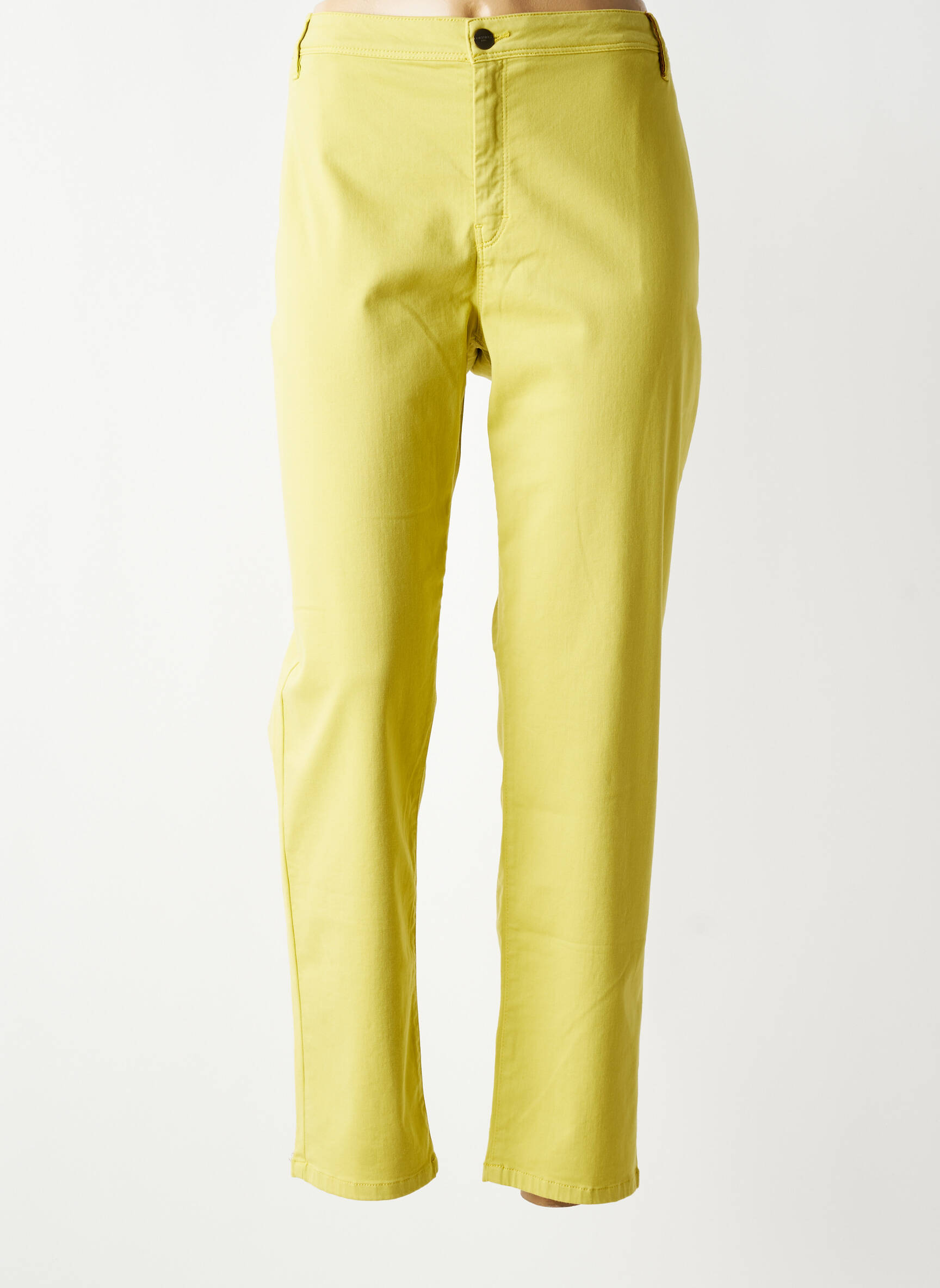 Pantalon chino stretch taille normale vert COUTURIST femme
