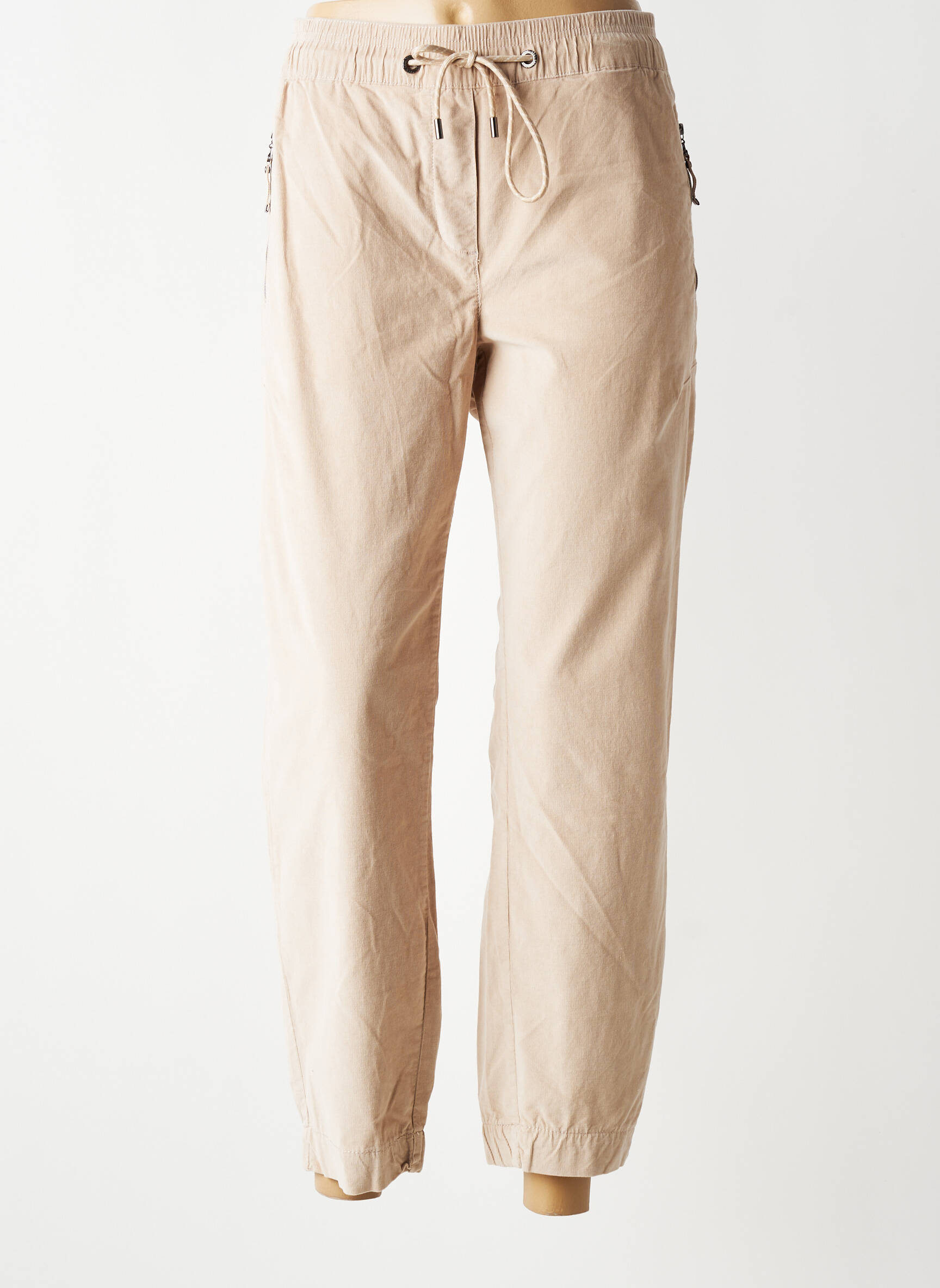 Pantalon droit taille élastique taille normale beige CECIL femme