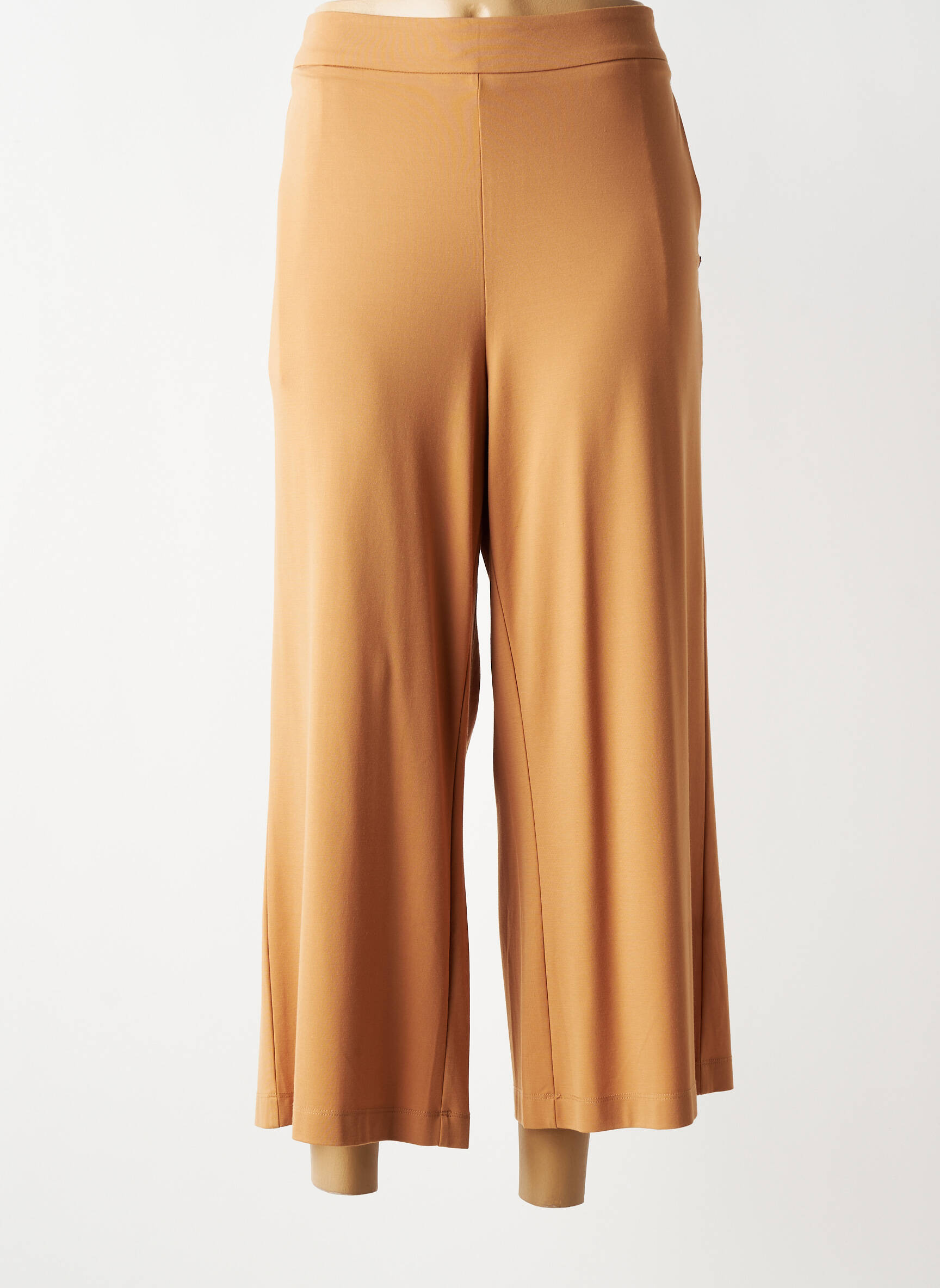 Pantacourt taille haute taille haute beige SURKANA femme