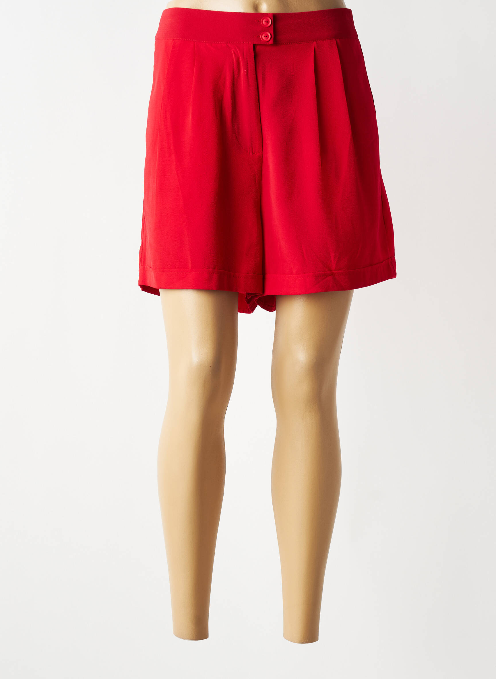 Short coupe fluide taille normale rouge SMASH WEAR femme
