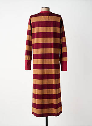 Robe longue manches longues manches longues rouge DANIELA COOL femme