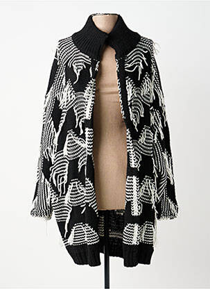 Gilet manches longues resserrée sur le bas noir EGO femme