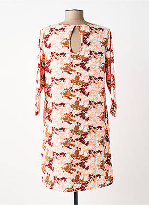 Robe courte manches 3/4 manches 3/4 orange KAPORAL femme