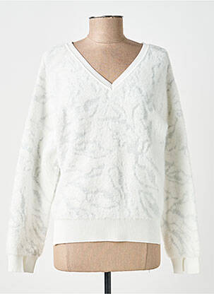 Pull col v manches longues argent EVA KAYAN femme