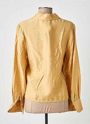Chemisier tissage crêpe manches longues beige SURKANA femme