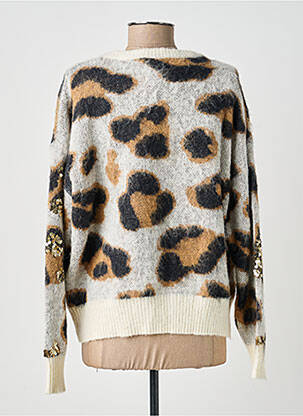 Pull stretch manches longues beige CHERRY PARIS femme