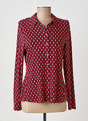 Chemisier manches longues manches longues rouge SURKANA femme