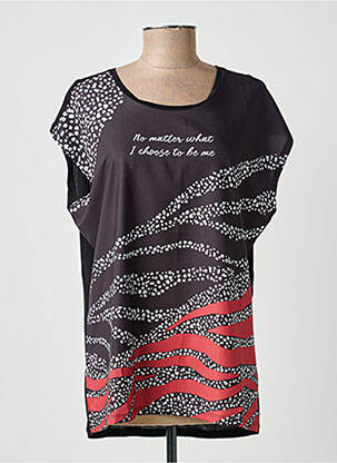 T-shirt col rond manches courtes noir TIFFOSI femme