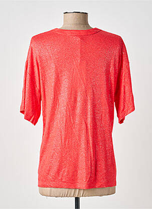 T-shirt col v manches courtes rouge EVA KAYAN femme