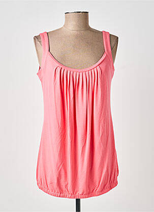 Top col carré fines bretelles rose MARBLE femme