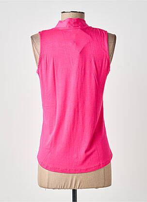 Débardeur col v sans manche rose TINTA STYLE femme