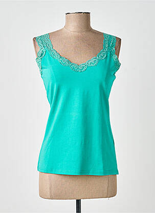 Top stretch sans manche vert SMASH WEAR femme