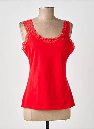 Top stretch fines bretelles rouge SMASH WEAR femme