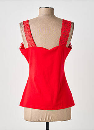 Top stretch fines bretelles rouge SMASH WEAR femme