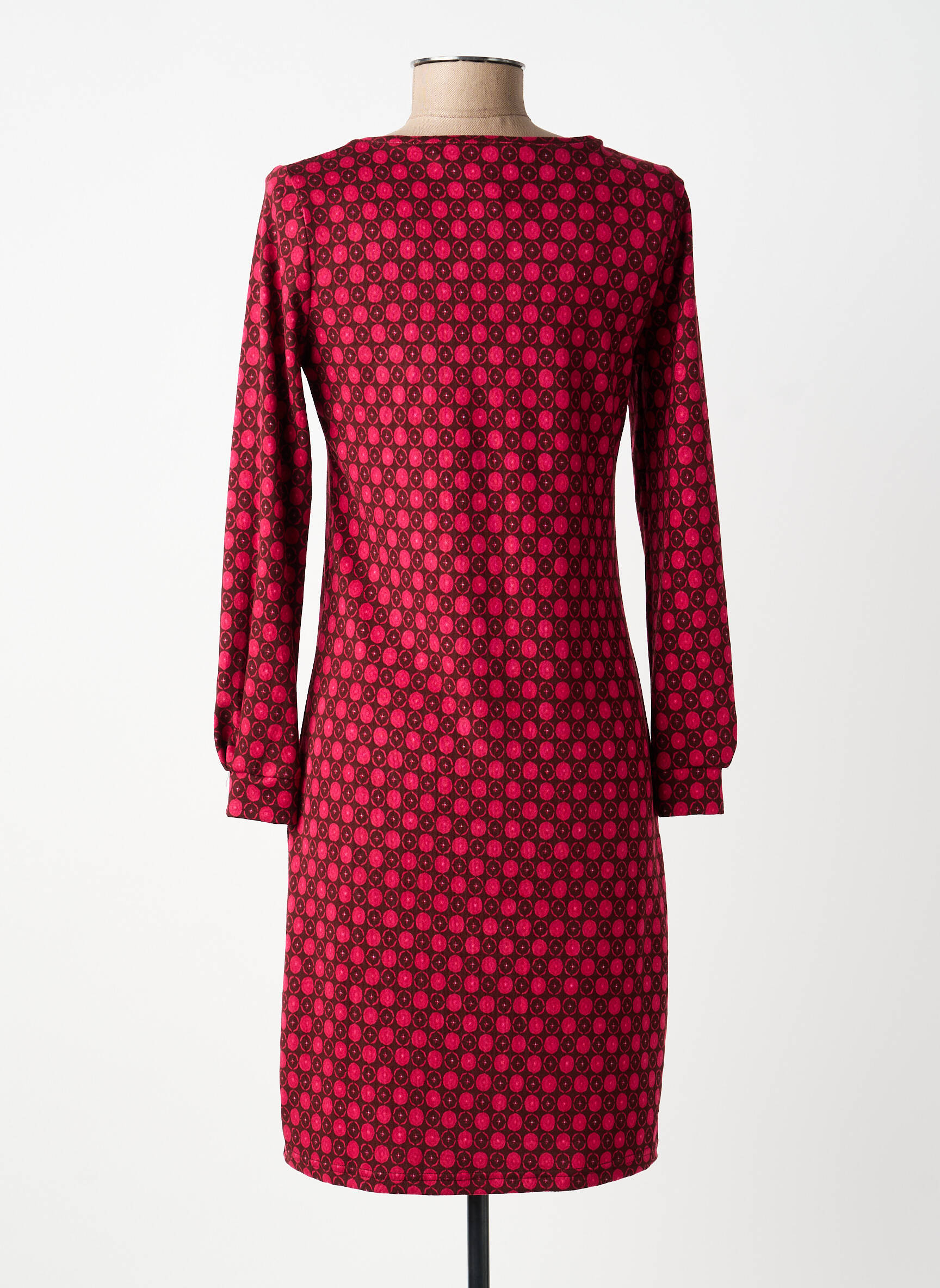 Robe courte manches longues manches longues rouge LA FIANCÉE femme