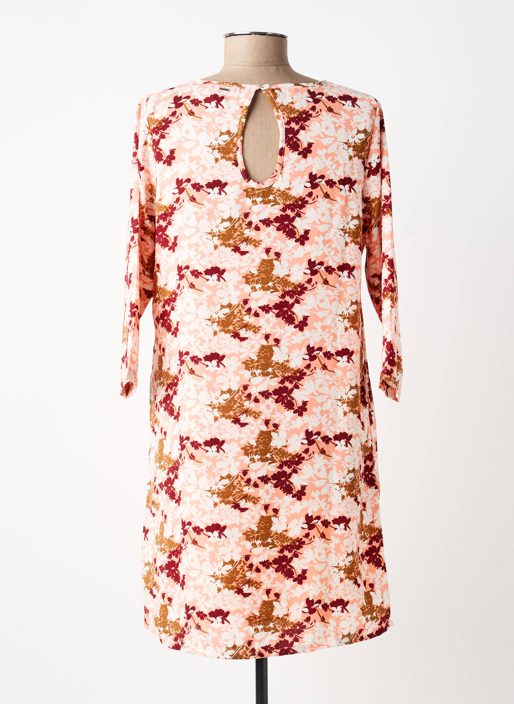 Robe courte manches 3/4 manches 3/4 orange KAPORAL femme