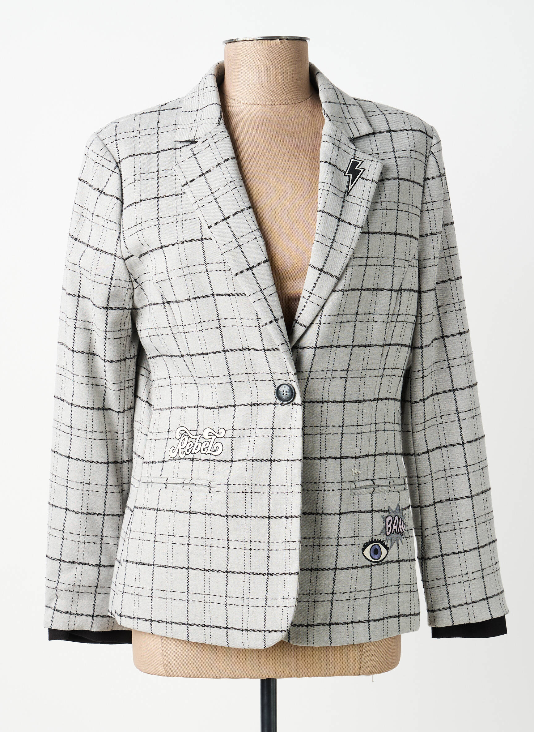 Blazer poches gris ANDAM femme