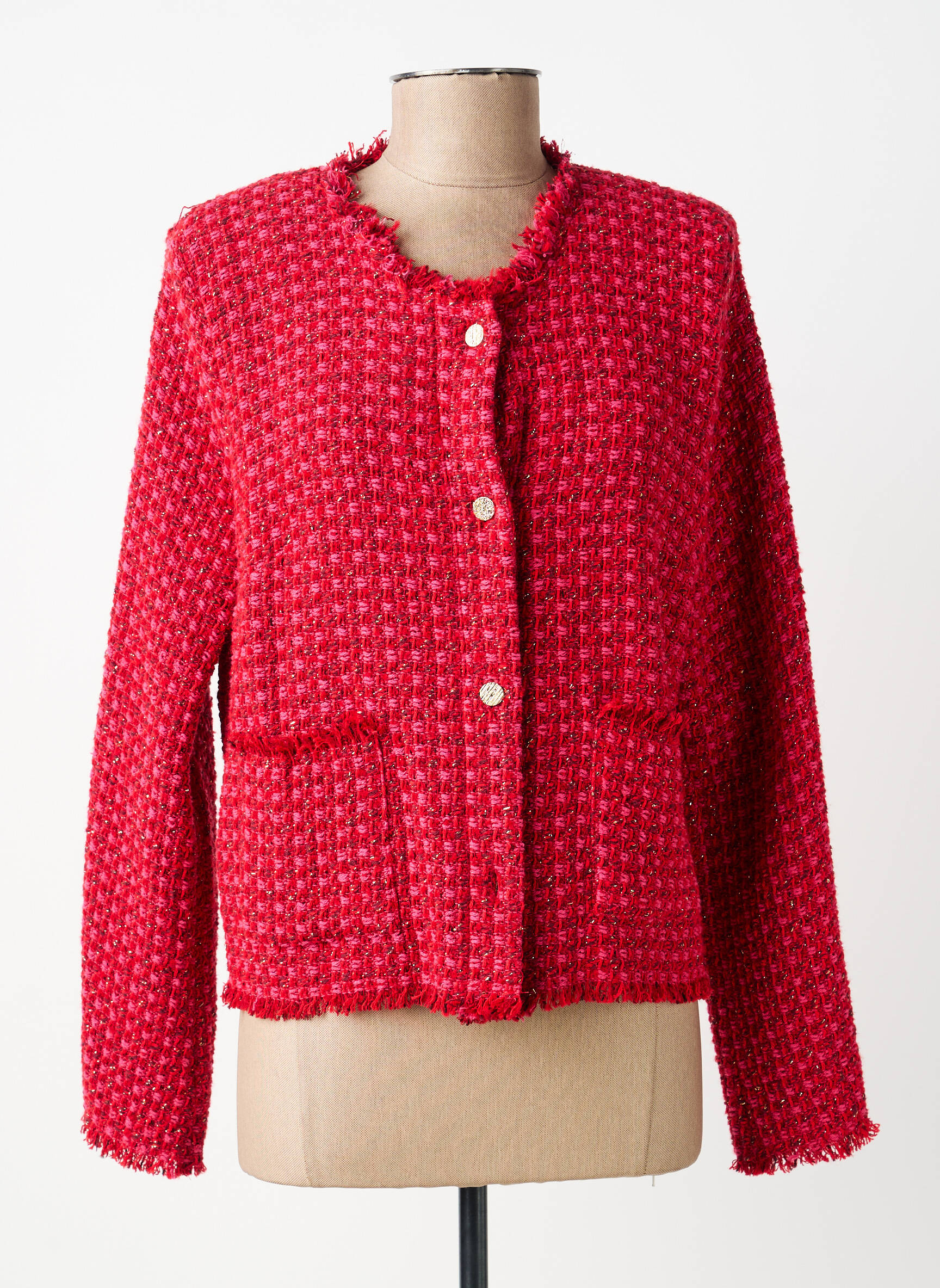 Veste chic poches rouge EVA KAYAN femme