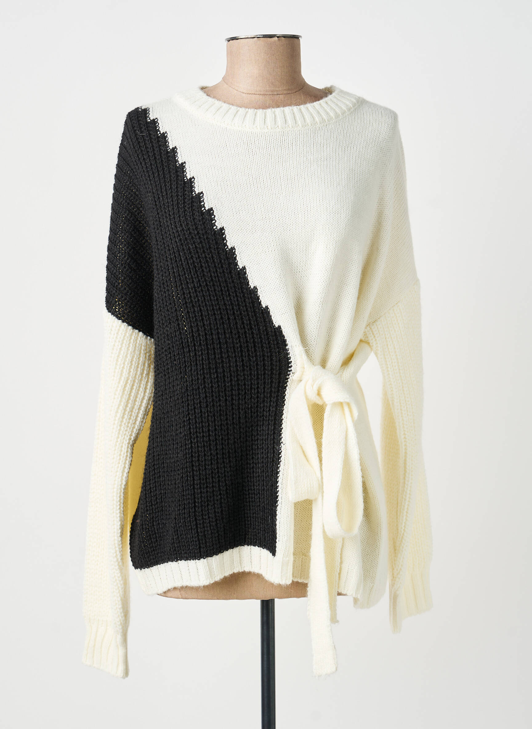 Pull stretch manches longues beige EGO femme