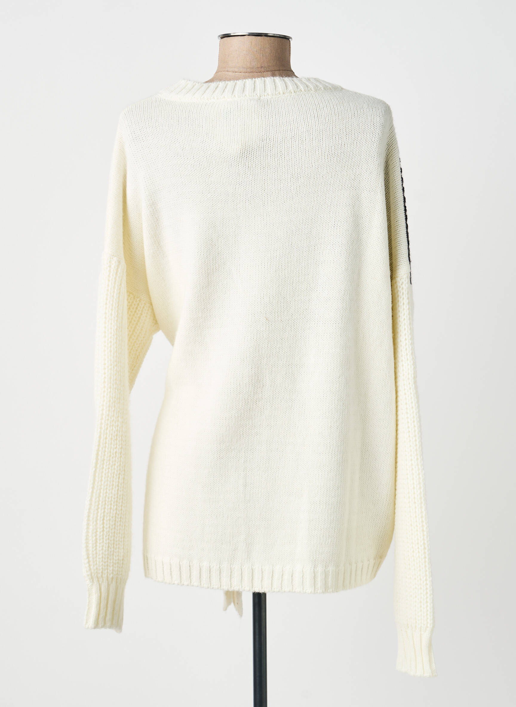Pull stretch manches longues beige EGO femme