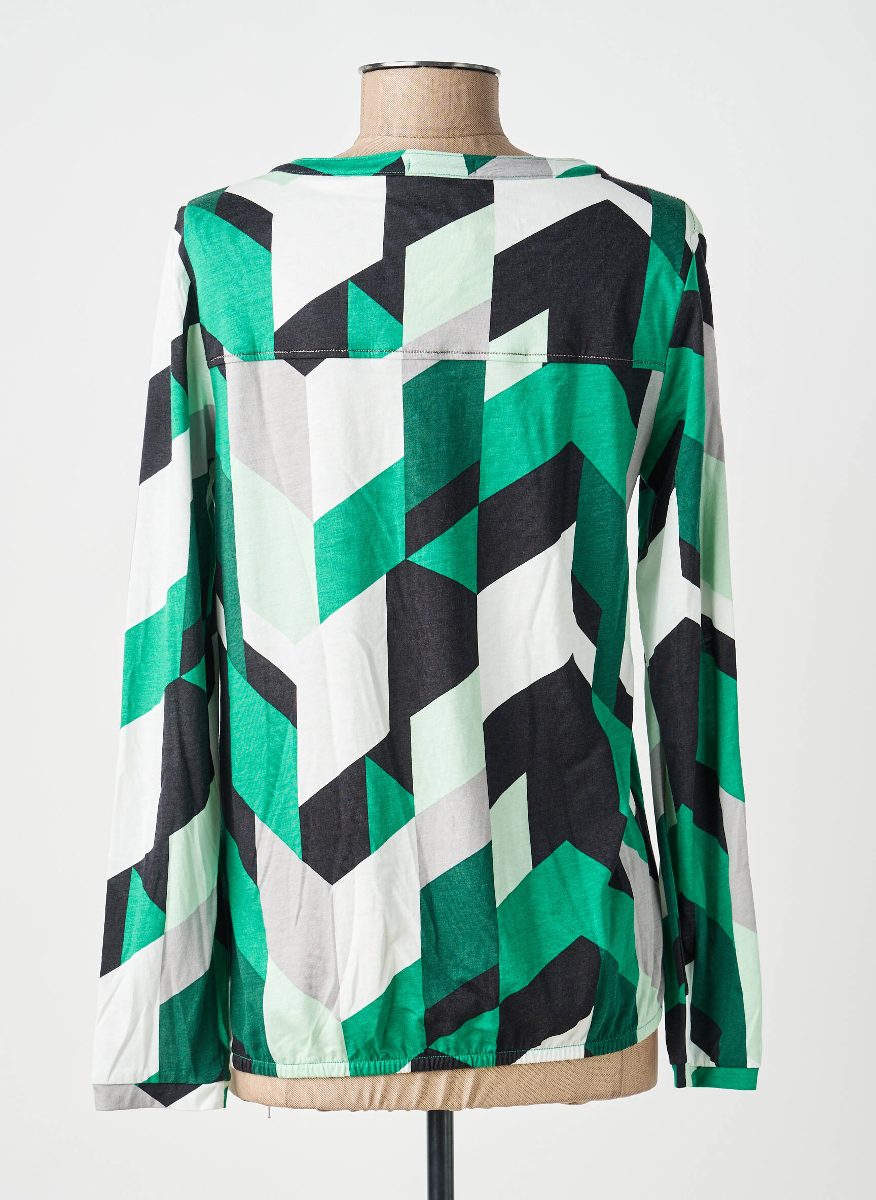 Blouse manches longues manches longues vert CECIL femme