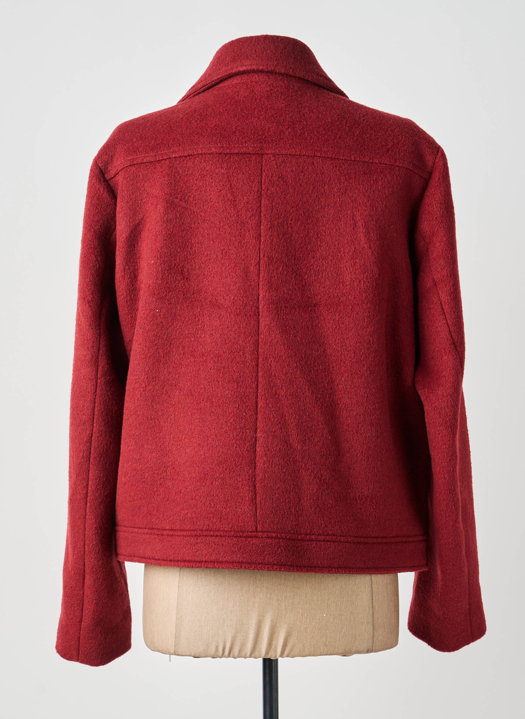 Manteau court poches sans capuche rouge LA FIANCÉE femme
