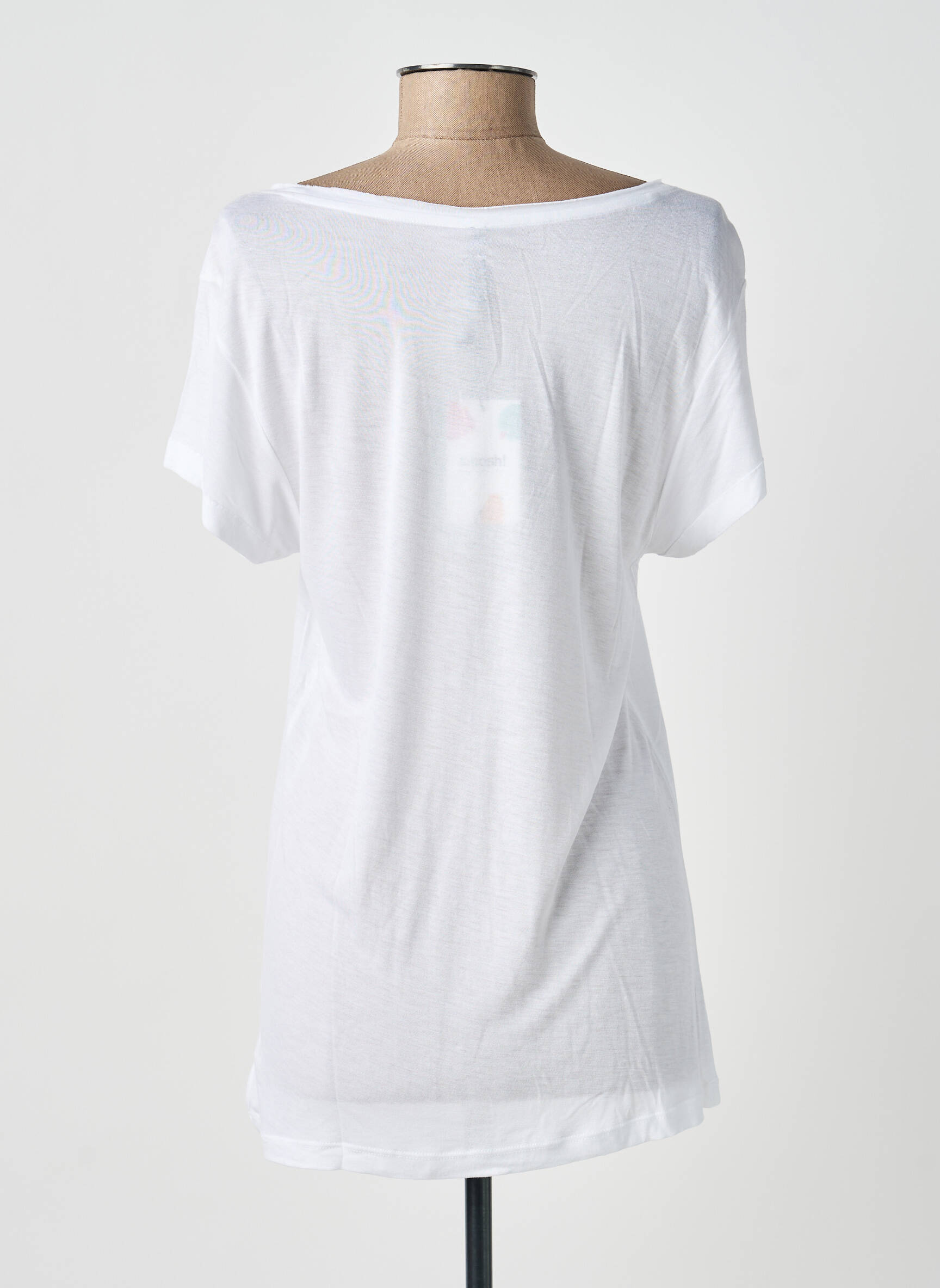 T-shirt imprimé fantaisie manches courtes blanc SMASH WEAR femme