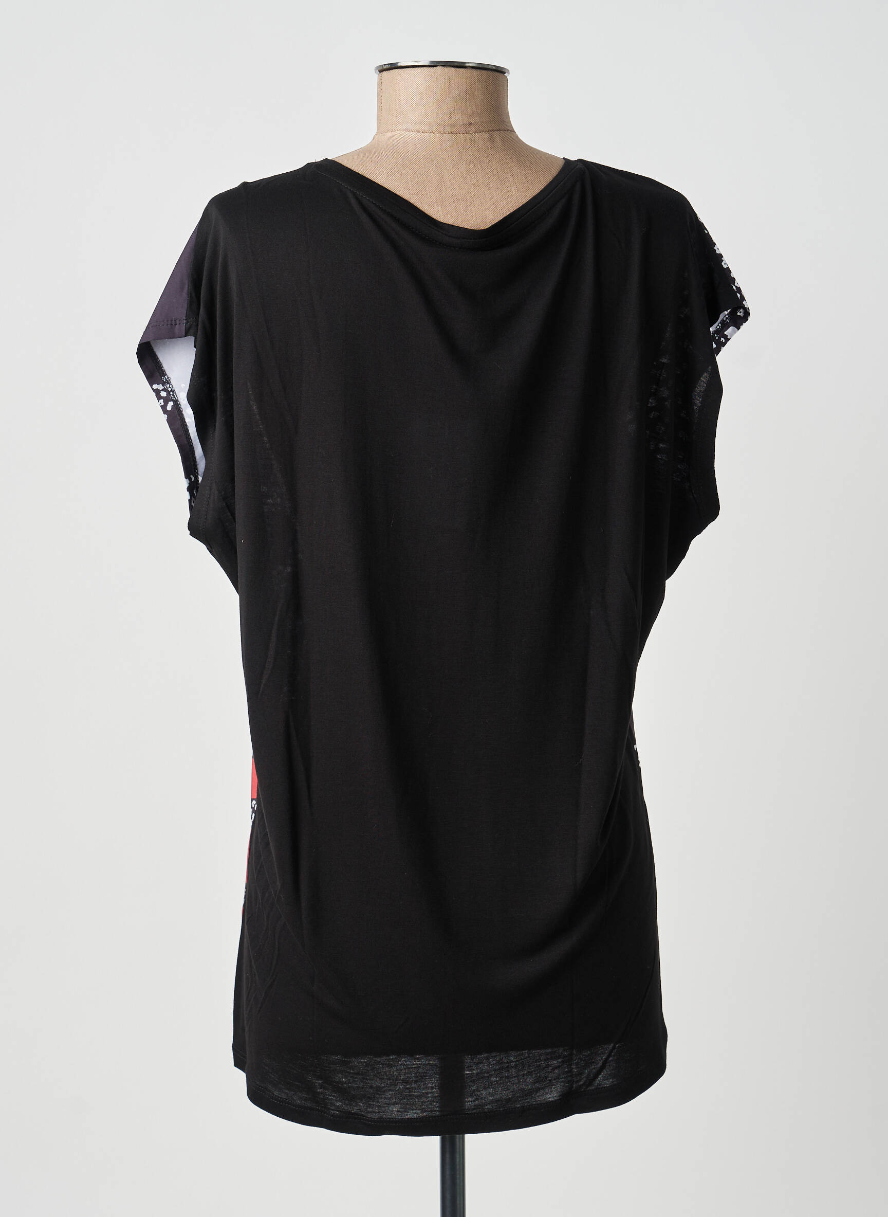 T-shirt col rond manches courtes noir TIFFOSI femme