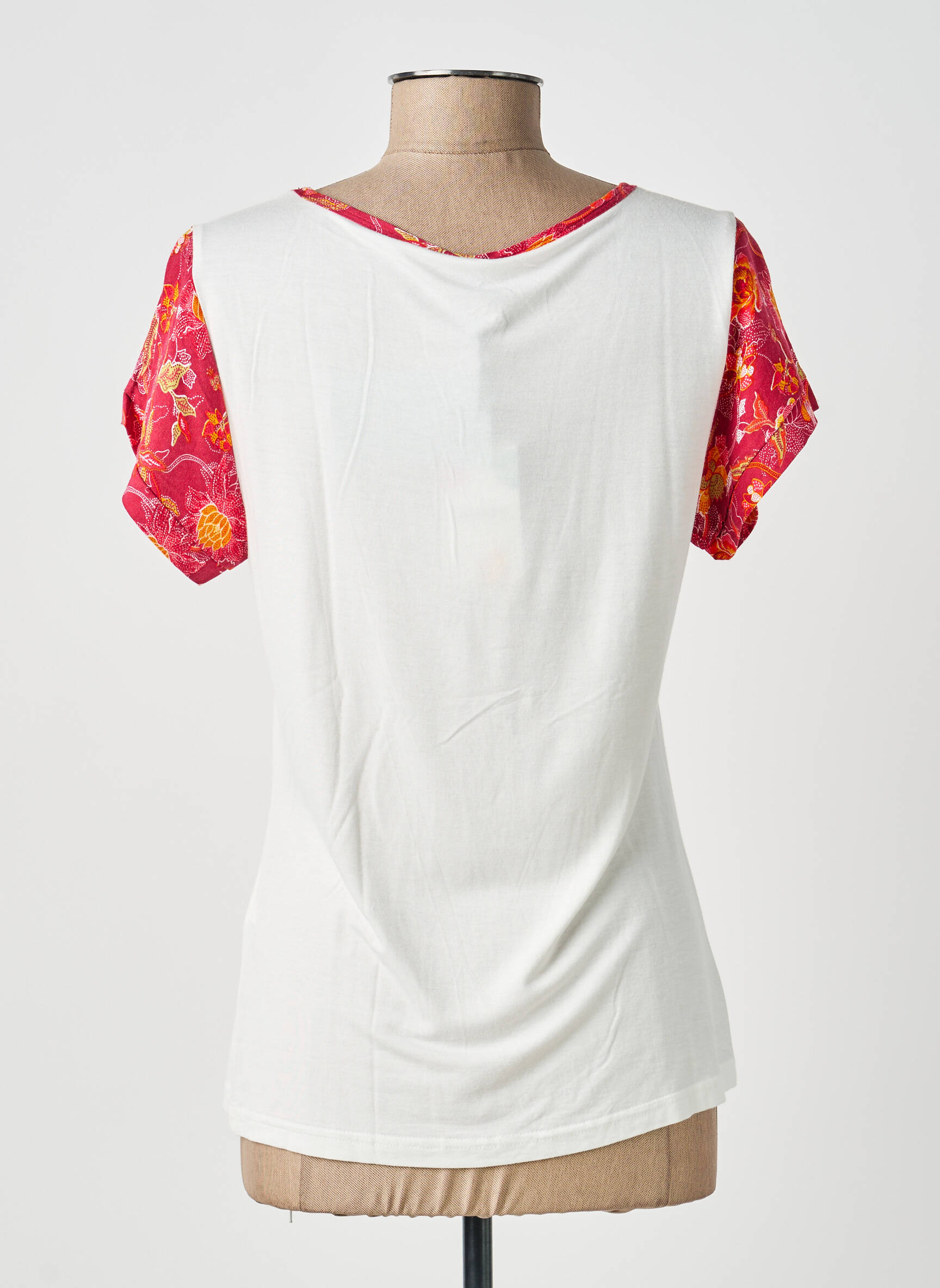 T-shirt imprimé fantaisie manches courtes rouge SMASH WEAR femme