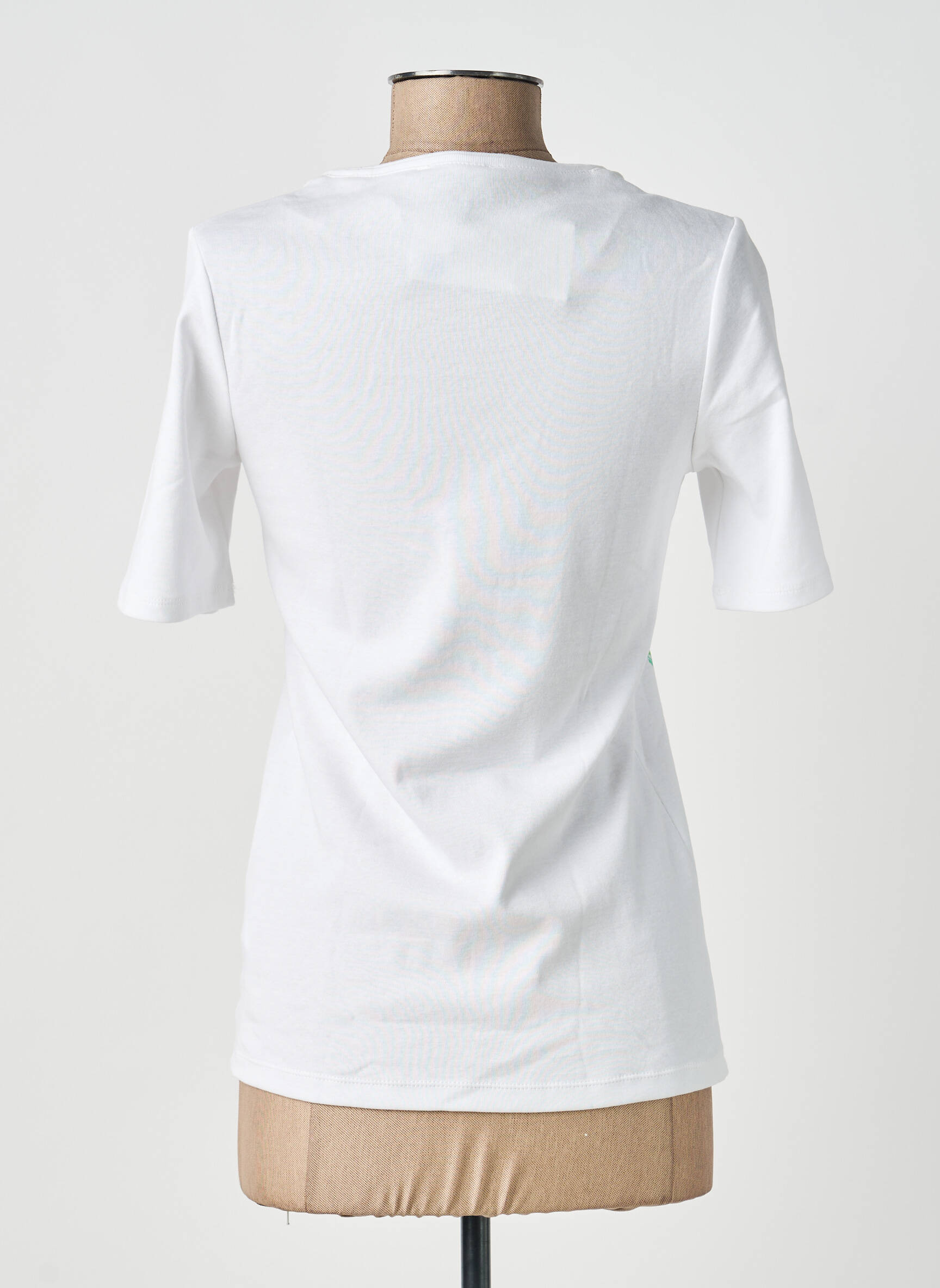 T-shirt imprimé fantaisie manches courtes blanc MARBLE femme