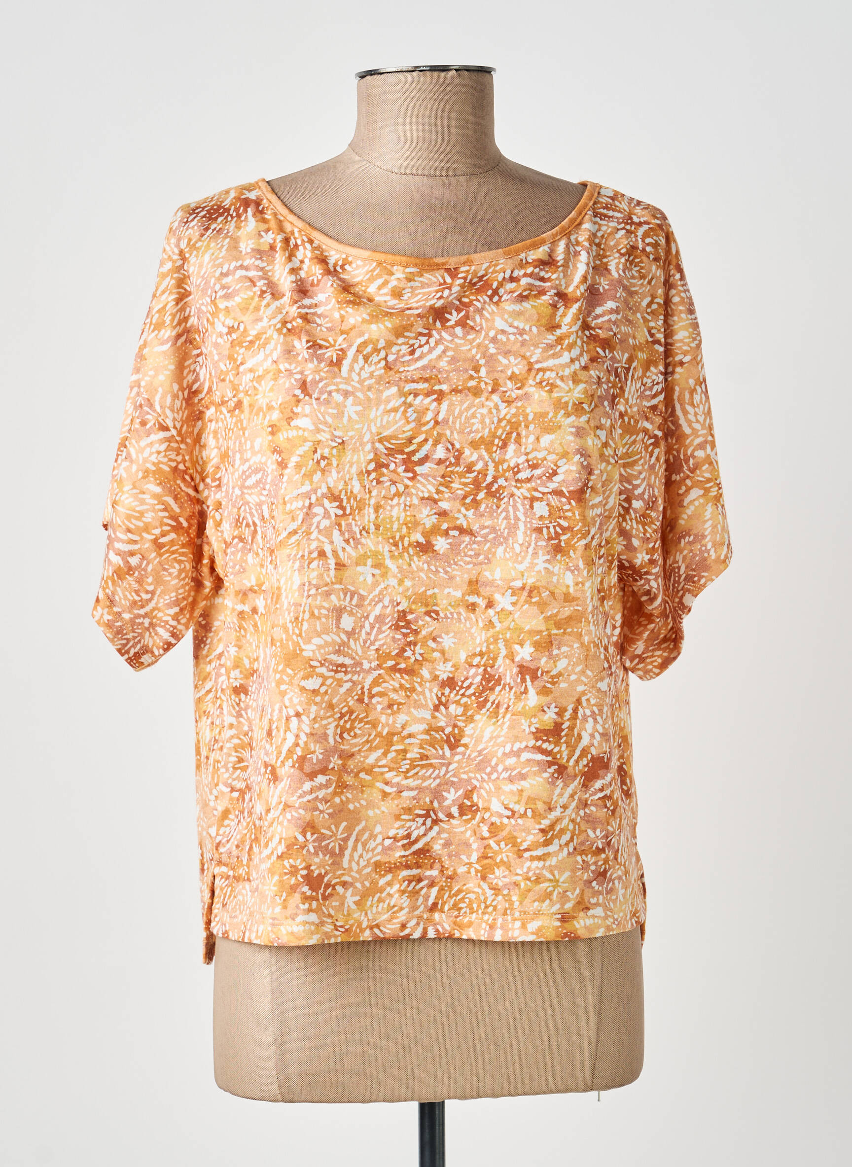 T-shirt imprimé fantaisie manches courtes jaune LOLA ESPELETA femme