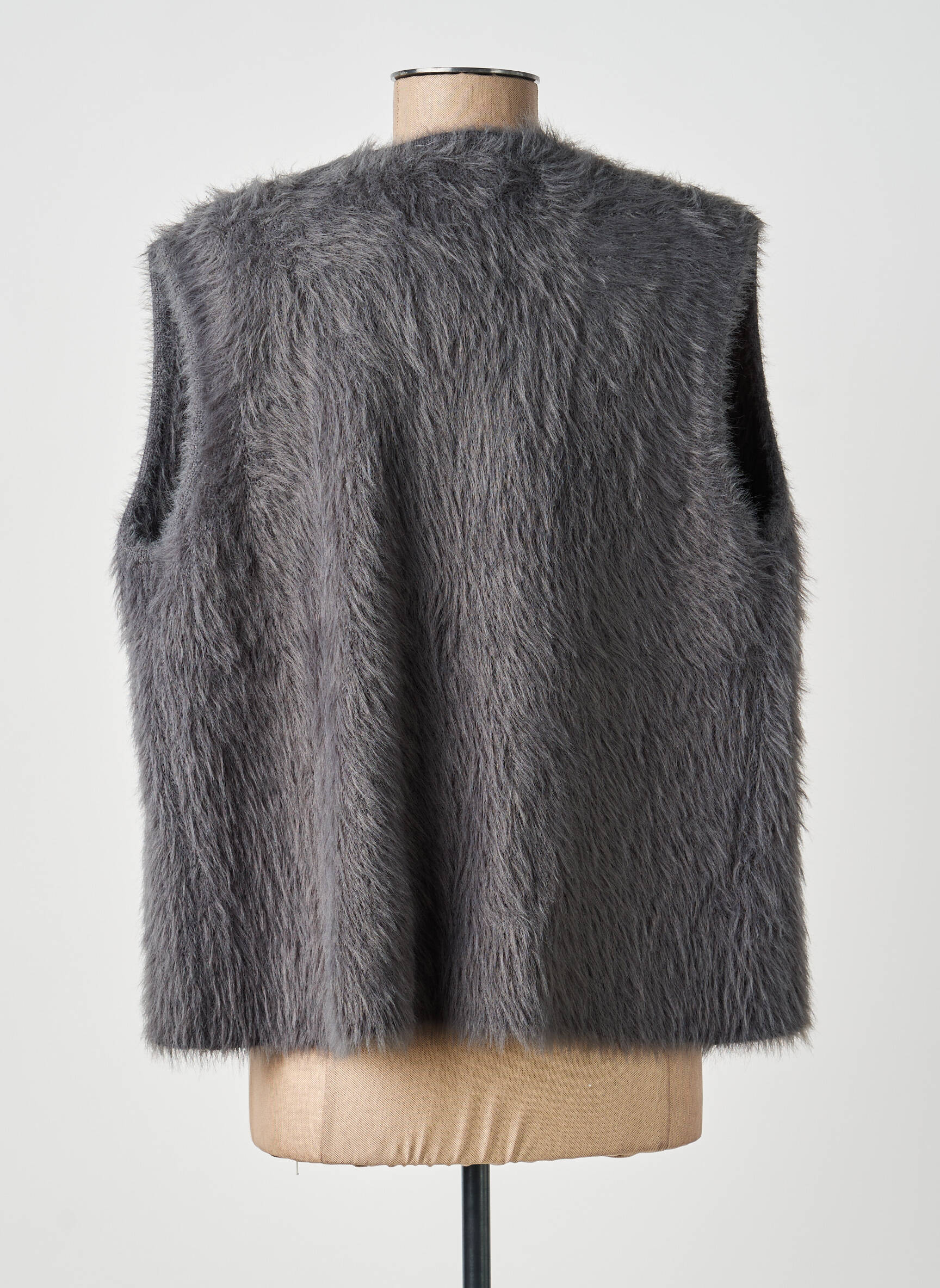 Gilet sans manche coupe droite gris SURKANA femme