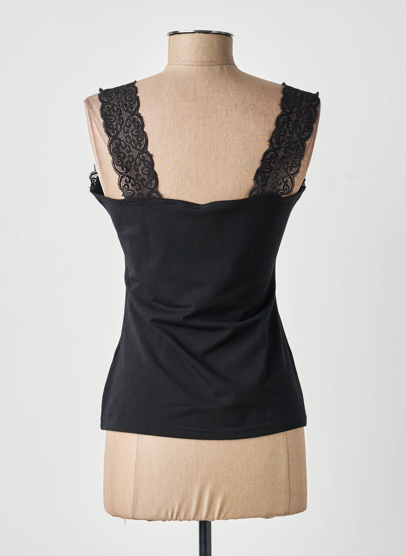 Top stretch fines bretelles noir SMASH WEAR femme