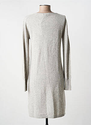 Robe pull col v manches longues gris ESTHEME femme