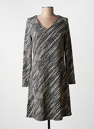 Robe courte manches longues manches longues noir SURKANA femme