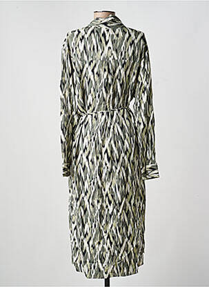 Robe mi-longue manches longues manches longues vert RINO & PELLE femme