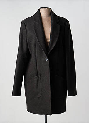 Manteau long coupe cintrée sans capuche noir TINTA STYLE femme