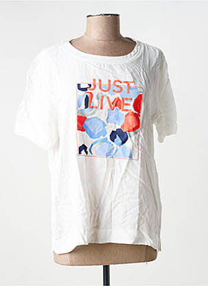 T-shirt coupe droite manches courtes blanc TOM TAILOR femme