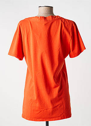 T-shirt col v manches courtes orange COUTURIST femme