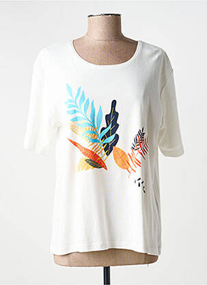 T-shirt imprimé fantaisie manches courtes beige GRIFFON femme