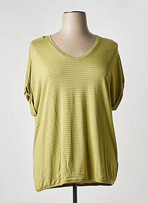 T-shirt manches 3/4 manches 3/4 vert TOM TAILOR femme