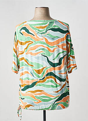 T-shirt col v manches courtes vert TOM TAILOR femme
