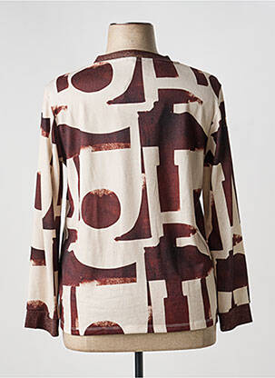 Pull coupe cintrée manches longues marron JOY femme