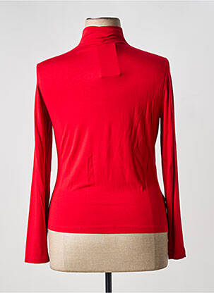 Sous-pull stretch manches longues rouge SURKANA femme
